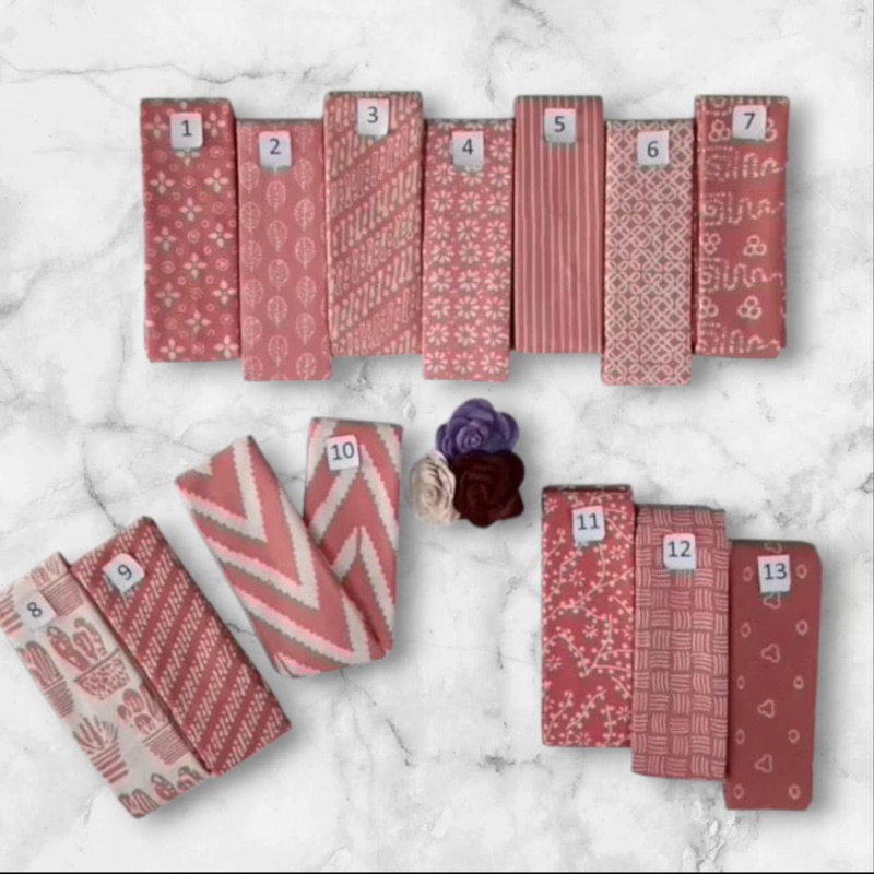 Batik cap. Dusty pink