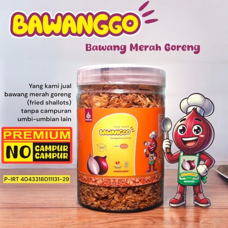 

Bawang Merah Goreng Premium BawangGo KRIUK ASLI Premium Fried Shallots premium dalam setiap hidangan