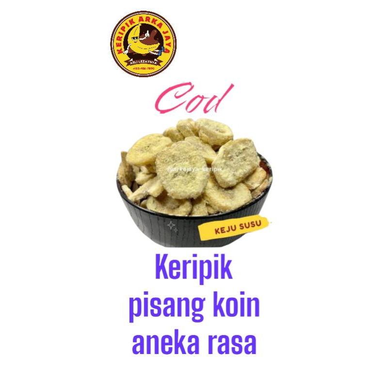 

200 gram kripik pisang koin aneka rasa