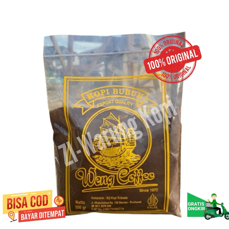 

Bubuk Kopi/Kopi Bubuk Weng 500 gram khas Pontianak
