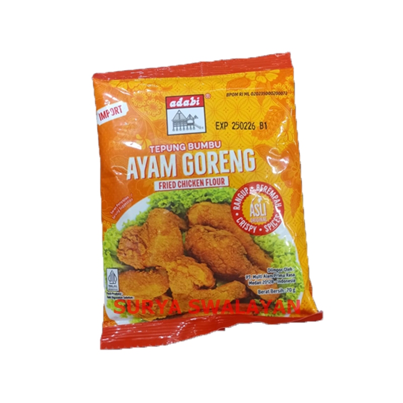 

Adabi Tepung Bumbu Ayam Goreng 70 gr