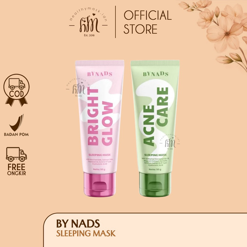 (NEW FORMULA) BYNADS BRIGHT GLOW & ACNE CARE SLEEPING MASK WITH 4% NIACINAMIDE H1081