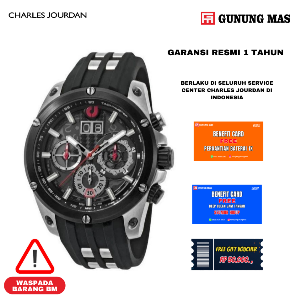Jam Tangan Charles Pria CJ1036-1332C Original 100%