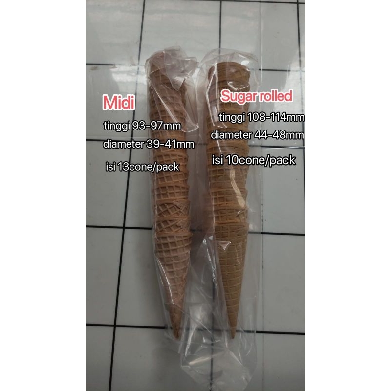 

Cone Eskrim Kerucut (rolled sugar cone)