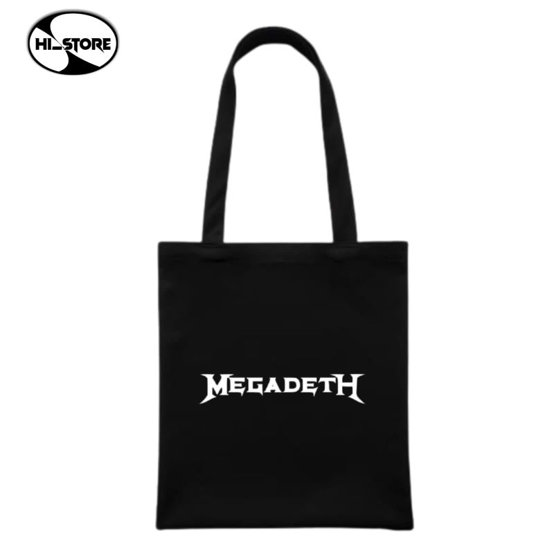 Tote bag band megadeth/ Tote bag band aestatich/ Tote bag band/ Tote bag kanvas/ Tote bag resleting/