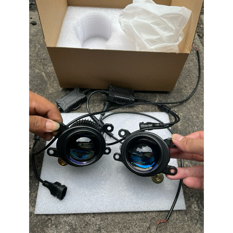 BILED Foglamp 2 inch 3 Warna  Breket Oval 2 Inch Foglamp Brio Jazz Mobilio