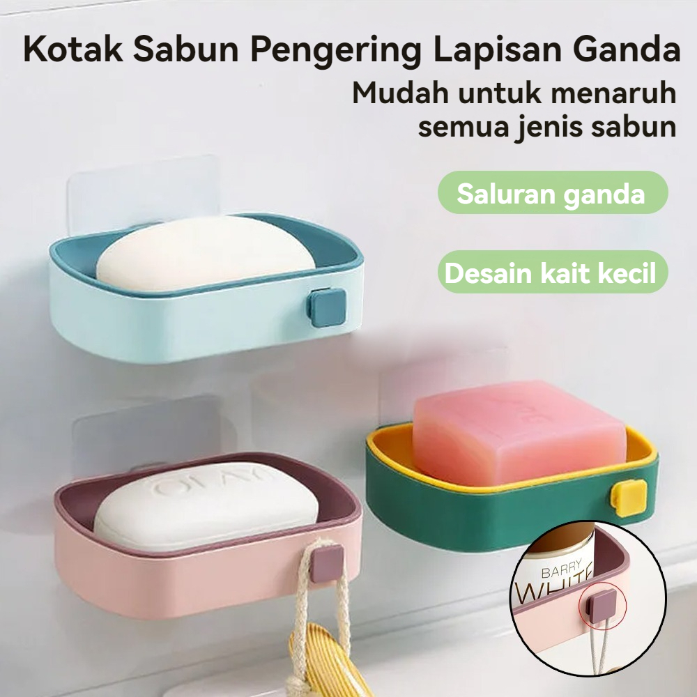 Batang Tidak Sabun Tempel Kamar Rak Air Kotak Mengumpulkan Sabun Kotak
