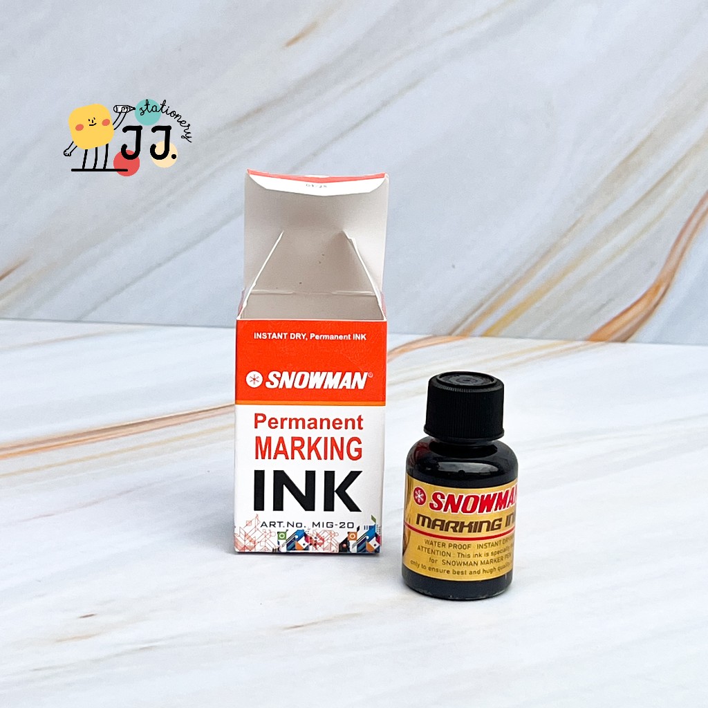 

[1 Botol ] TINTA SNOWMAN PERMANEN / Refill Spidol Snowman Permanen / Refill Snowman Permanent Hitam