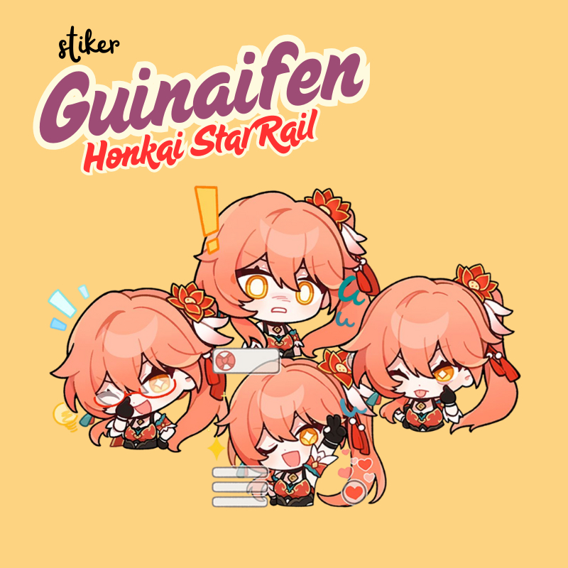

STIKER GUINAIFEN HSR | STICKER GUINAIFEN HONKAI STAR RAIL VINYL GLOSSY 7 CM ANTI AIR