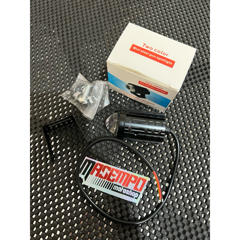 LAMPU TEMBAK LED D2 LAMPU TEMBAK LASER 2 WARNA PUTIH KUNING LAMPU WATERPROOF LAMPU MOTOR TEMBAK