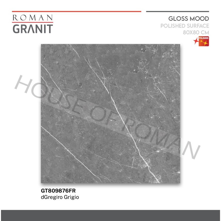 ROMAN GRANIT dGregiro Grigio 80x80 GT809876FR ROMAN GRANIT
