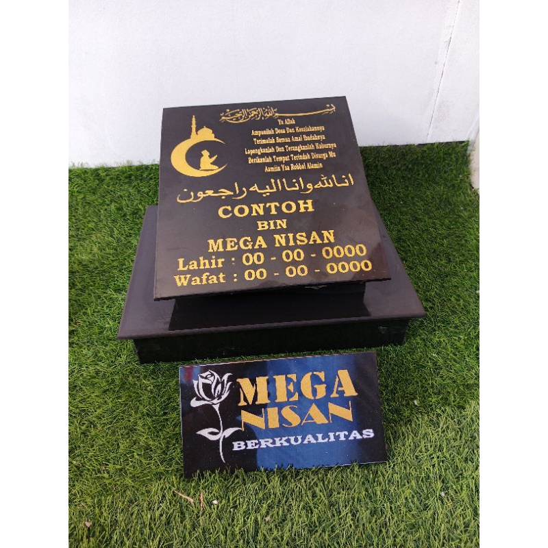 BATU NISAN TERMURAH GRANIT TILE(30X35-30X40)/NISAN KUBURAN/PAPAN NAMA KUBURAN+PFKING KAYU