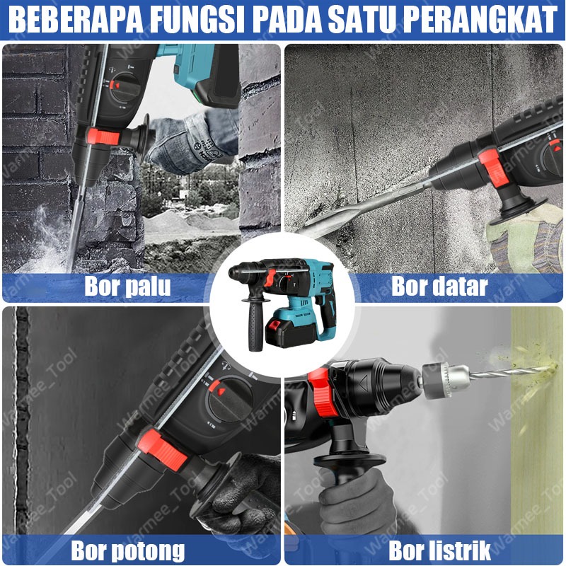 Tokofinaaaa Warmee Mesin Bor Beton Listrik Electric 3In1 Oem Listrik Bor Beton 3 Fungsi Original Bor