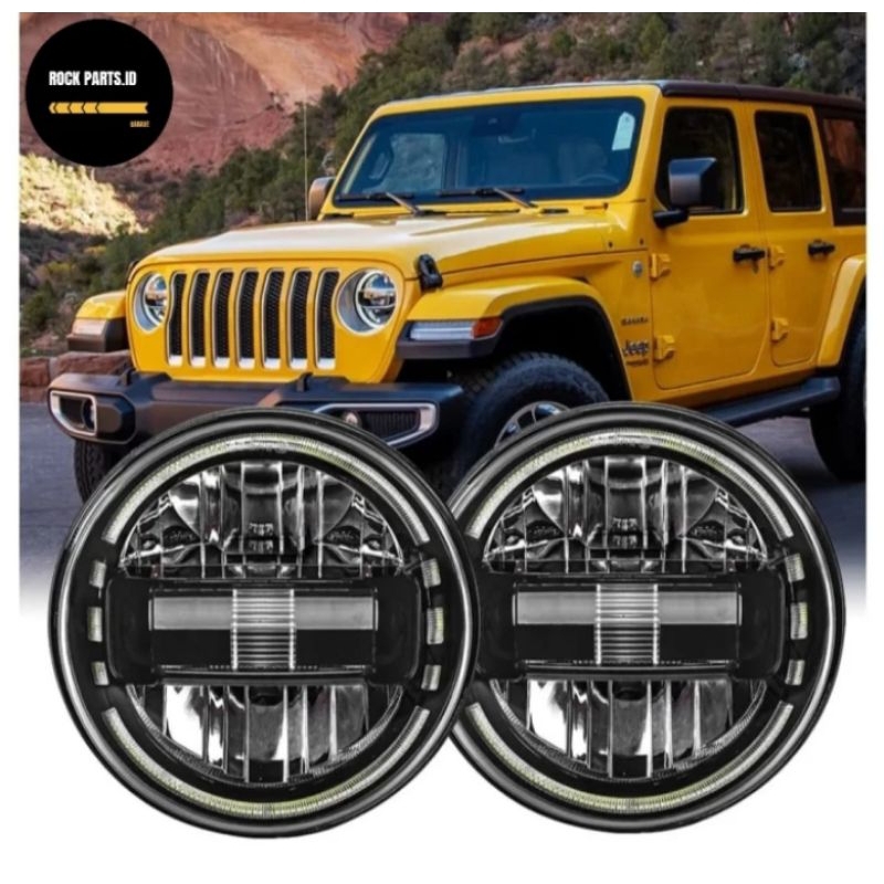 Headlamp Lampu Depan Daymaker LED 7" 7 inch Kongo Kingkong Lampu Headlamp LED Mobil Jeep JK JL Wrang