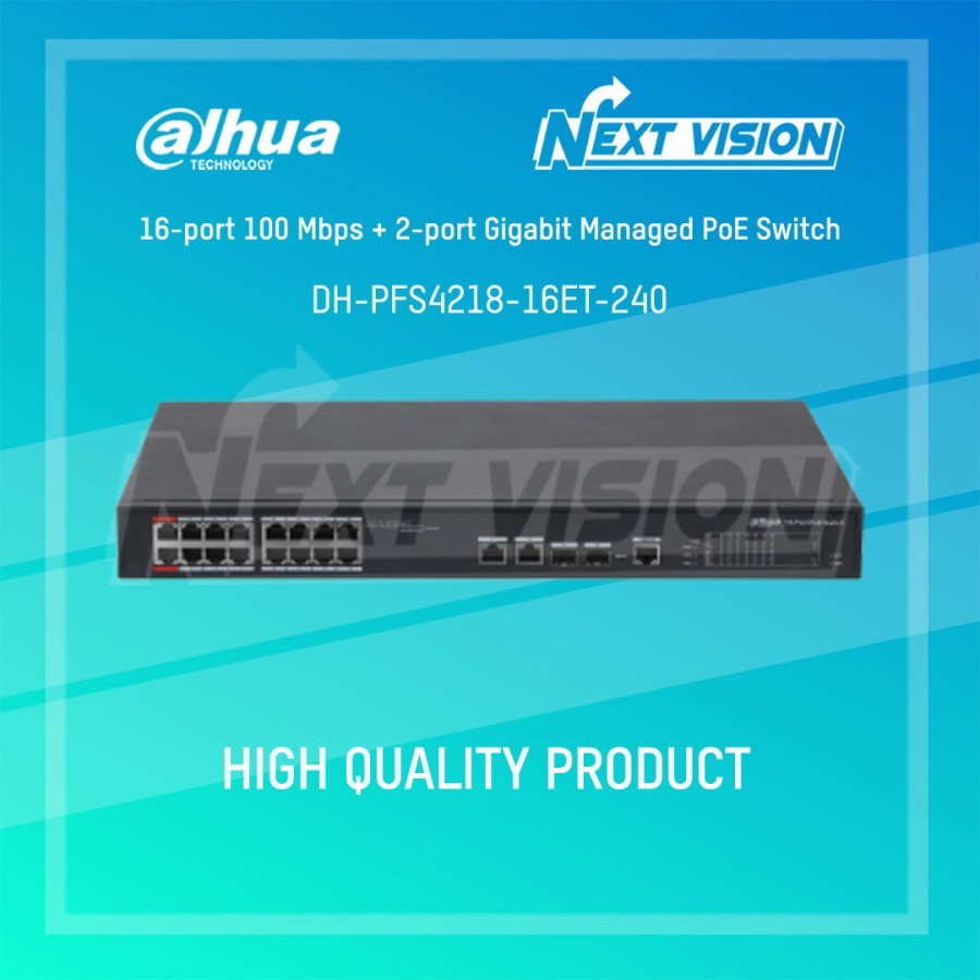 DH-PFS4218-16ET-240 - DAHUA POE SWITCH 16CH GIGABIT