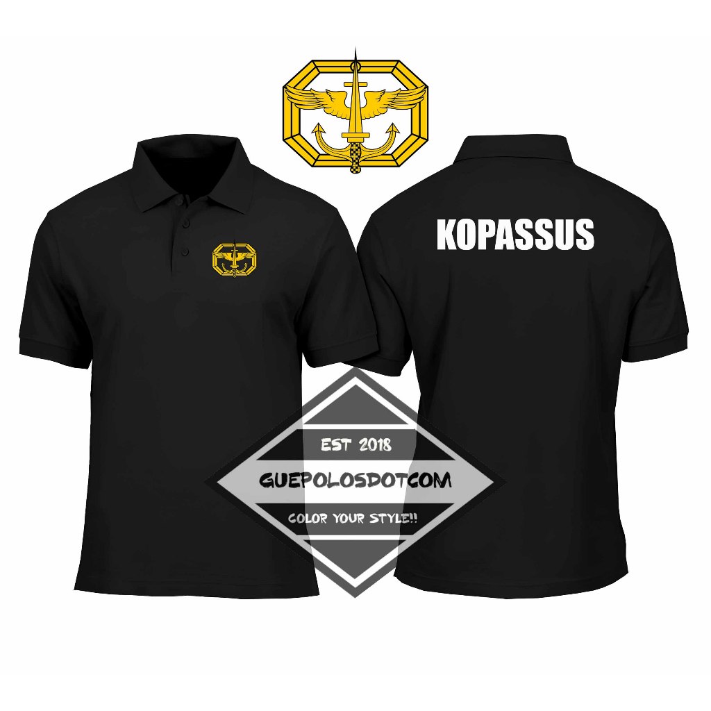 POLOSHIRT BERKERAH KOPASSUS - Baju Berkerah Kopassus - POLO KOPASSUS KEREN - GUEPOLOS