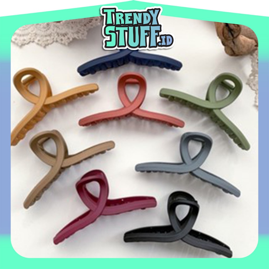 TrendyStuff.id  Jepit Salon Line Ink Bening & Jelly - Jepit Rambut Salon Transparan Wanita R689