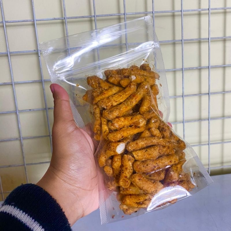 

Basreng Stik Daun Jeruk Rasa Pedas Gurih Renyah 150gr