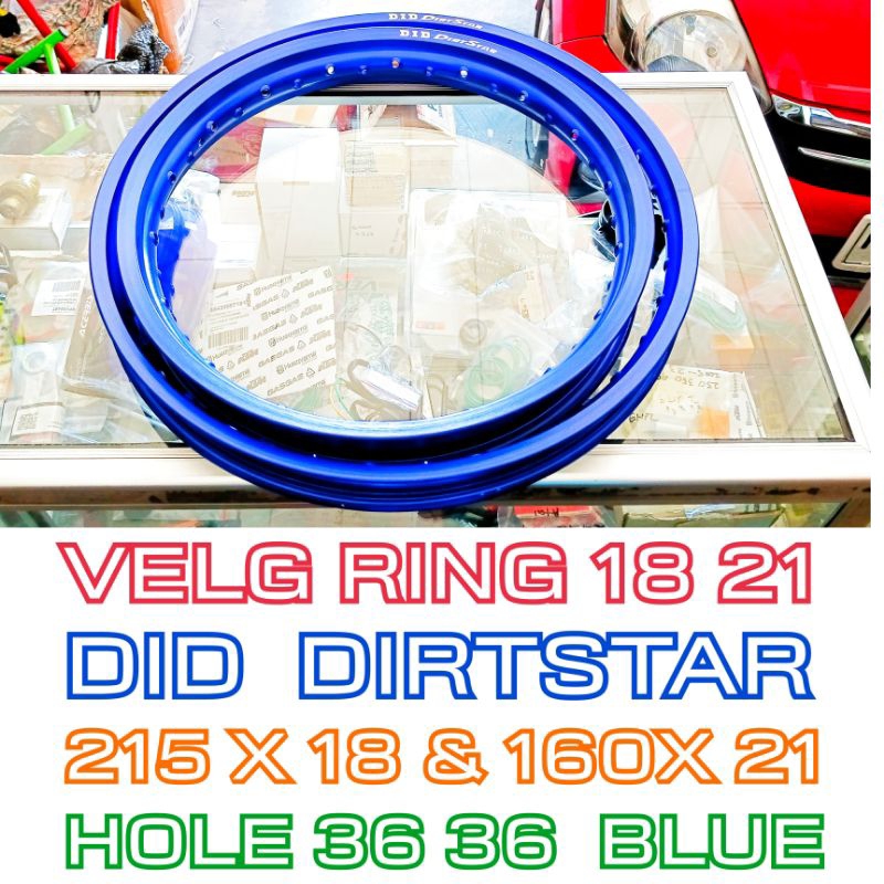 Velg TRAIL DID DIRTSTAR BLUE Ring 18 21 Hole 36 36