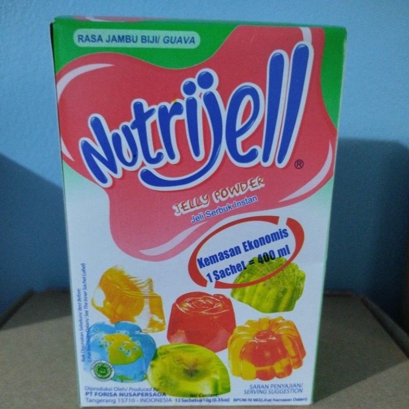 

Nutrijell Jeli Rasa Jambu Biji, 1 Box isi 12 pcs 10g