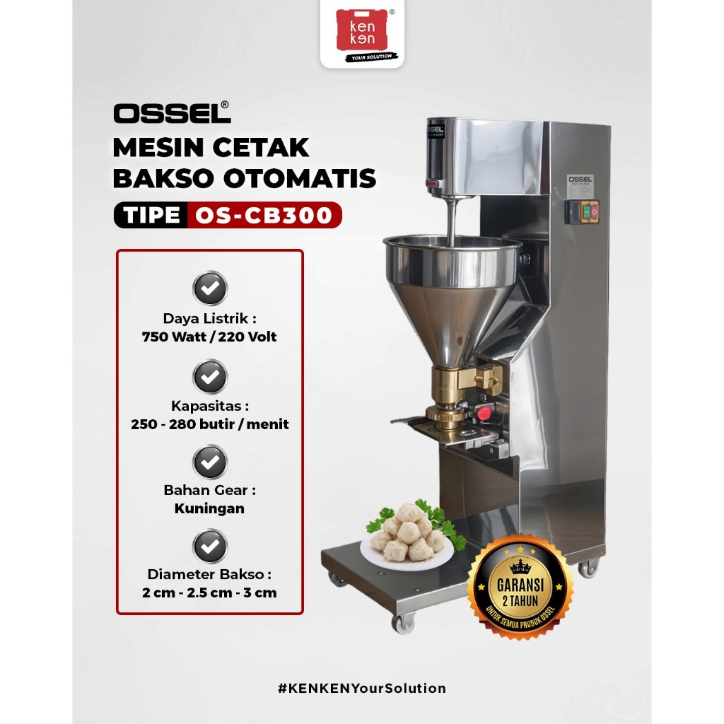 OSSEL Mesin Cetak Bakso Pencetak Bakso Pencetak Pentol Meatball Maker OS-CB300 OSSEL TERMURAH VIRAL