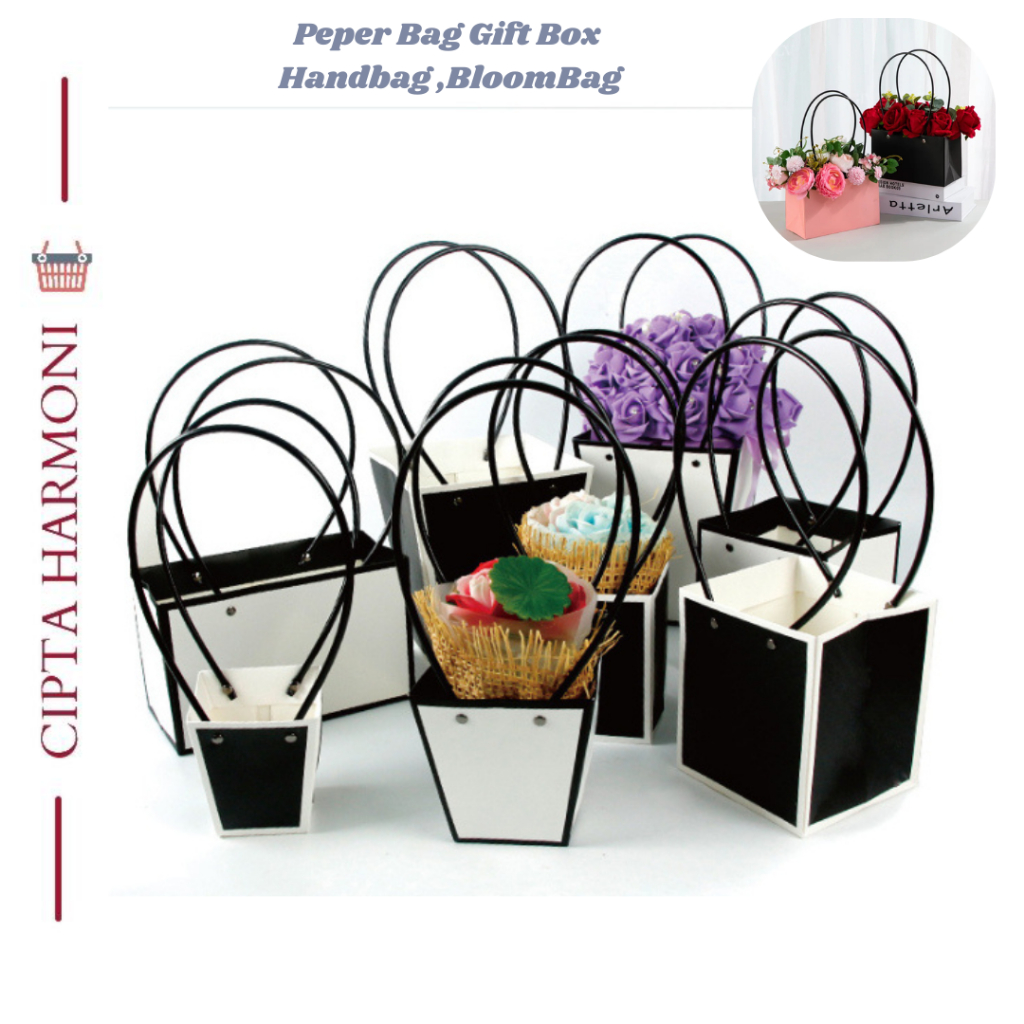 

Peper Bag Gift Box Tas Bouquet Flower Packing Handbag BloomBag Tempat Bunga PB01
