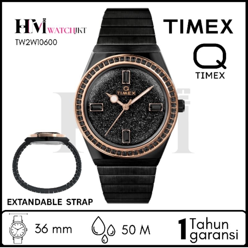 TIMEX TW2W10600 Q TIMEX Jam Tangan Unisex Original Analog Antiair