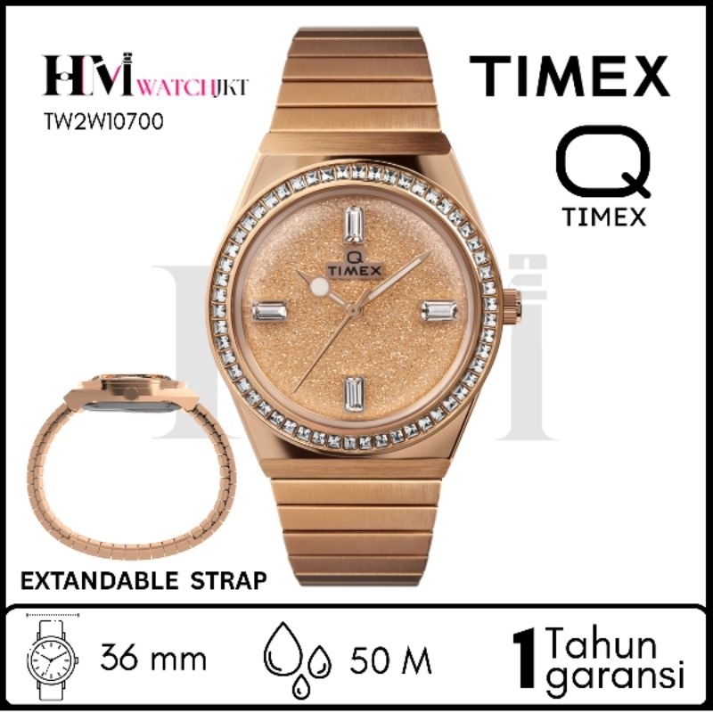 TIMEX TW2W10700 Q TIMEX Jam Tangan Wanita Original Analog Antiair