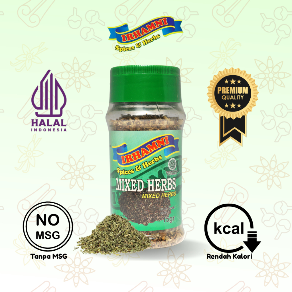 

Irhamni Italian Mixed Seasoning / Mixed Herbs 15 gr - Campuran Bumbu Italia