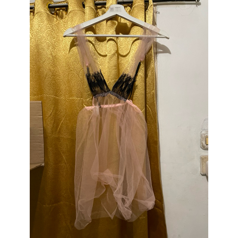lingerie baju sexy tembus pandang freesize ld:30cm