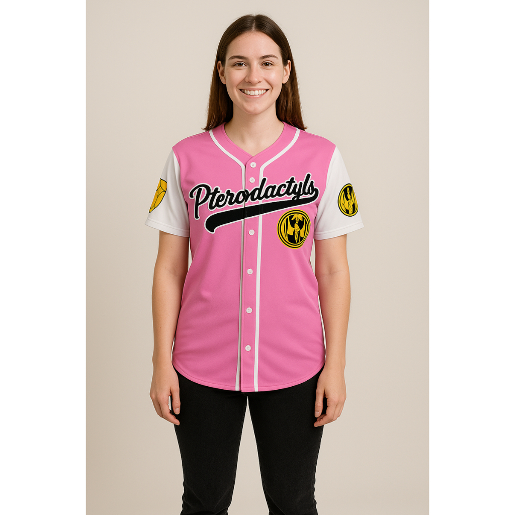 Baseball Jersey Ranger Pink | Pria & Wanita Unisex | Baju Baseball Keren Oversize Streetwear