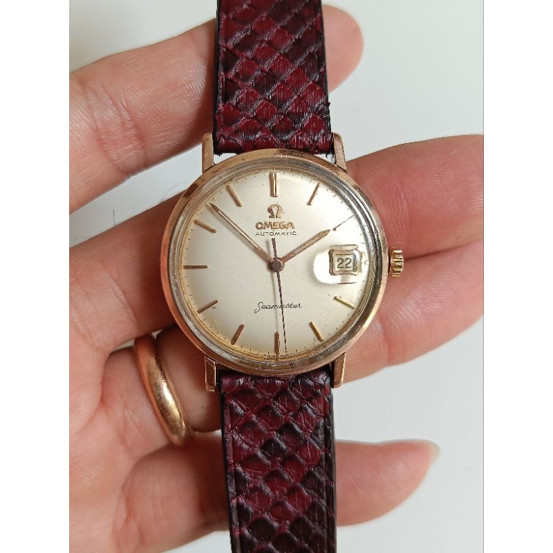 Omega seamaster vintage bezel dan kaki lug solid gold langka tinggal pakai