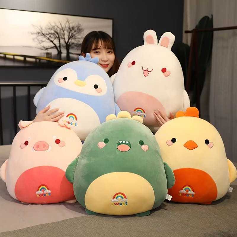 Bantal Korean Piggy Tiger Penguin Terbaru / Boneka Mewah size 30 cm