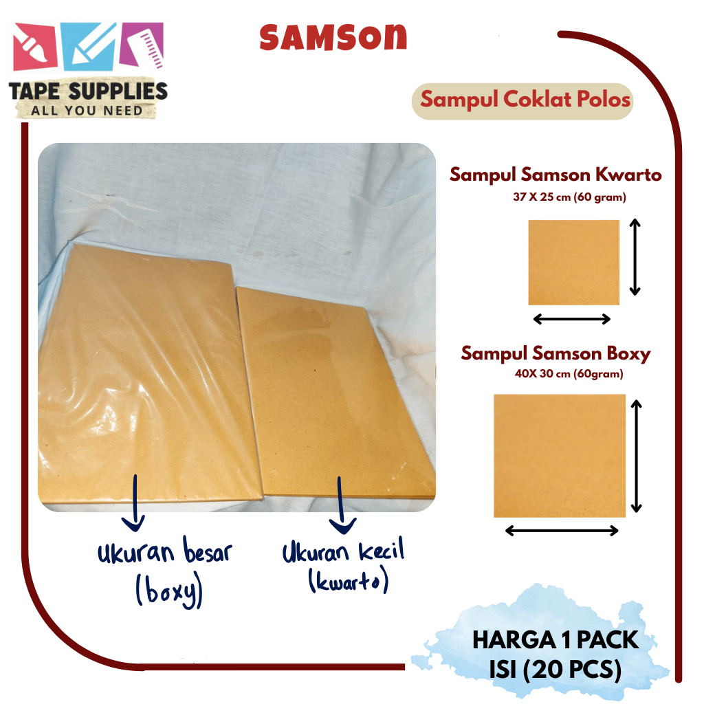 

Sampul Buku Polos / Nama / Batik Boxy & Kwarto, Satu Pack (Isi 20Lembar)