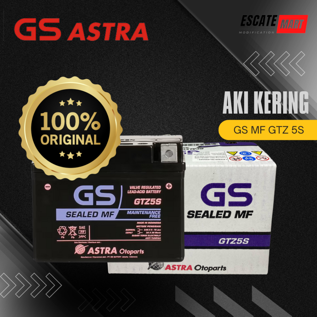 Aki Motor GS MF GTZ5S Aki Kering - GS GTZ 5S Original Astra Otoparts