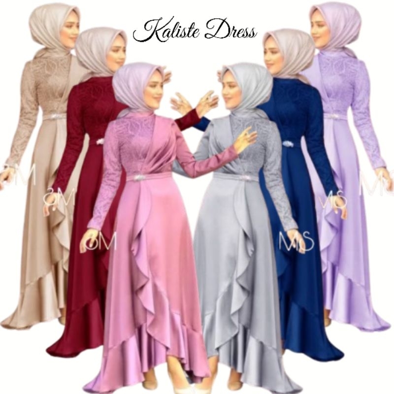 Gamis Kondangan Kaliste Gamis Pesta Wanita Busana Muslim Wanita Size M-XXL