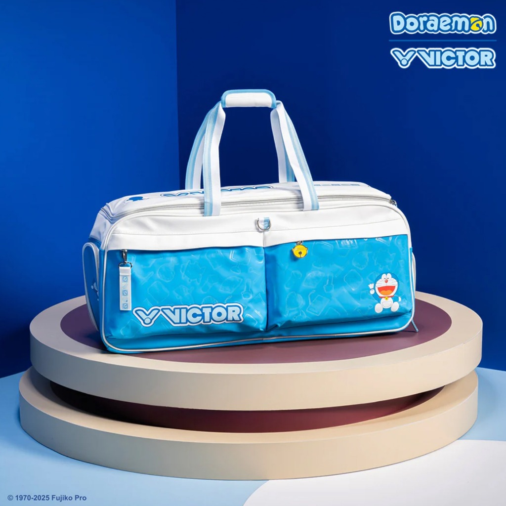 Tas Raket Badminton Kotak Victor Doraemon BR 5635 DRM AF White Hawaiian Blue