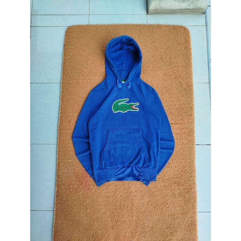 Hoddie Lacoste Biru Tua