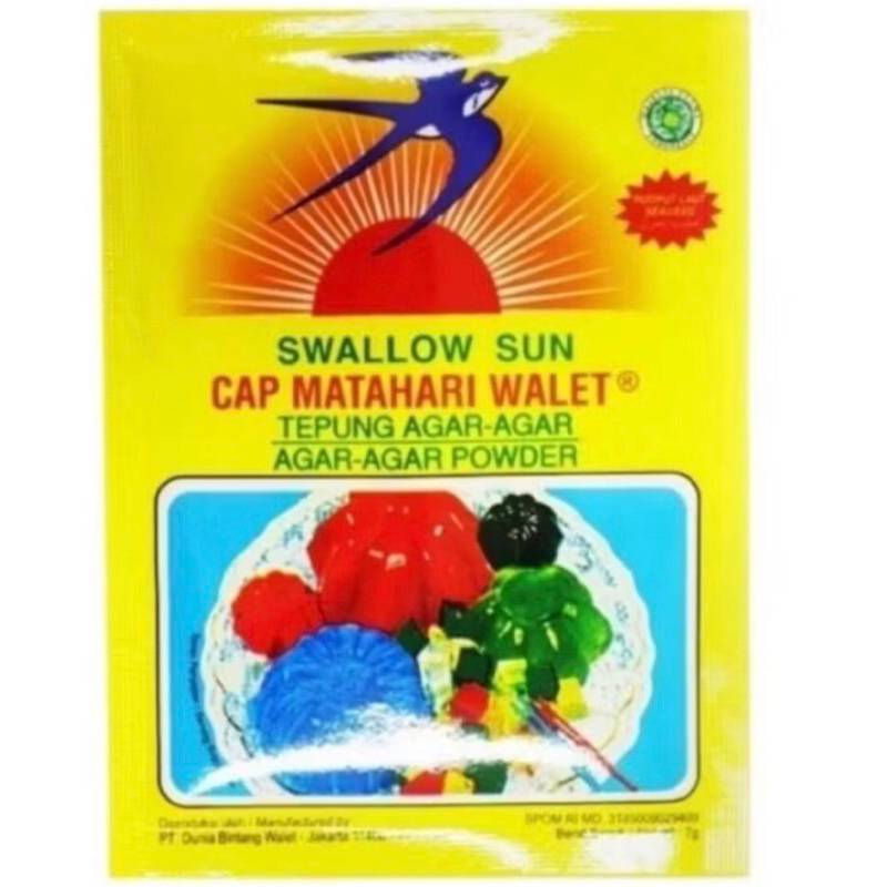 

Agar agar Swallow Sun cap Matahari Wallet 1bks @7gr