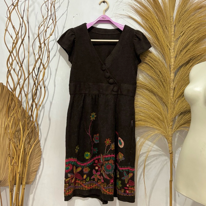 preloved dress rajut vintage pl second
