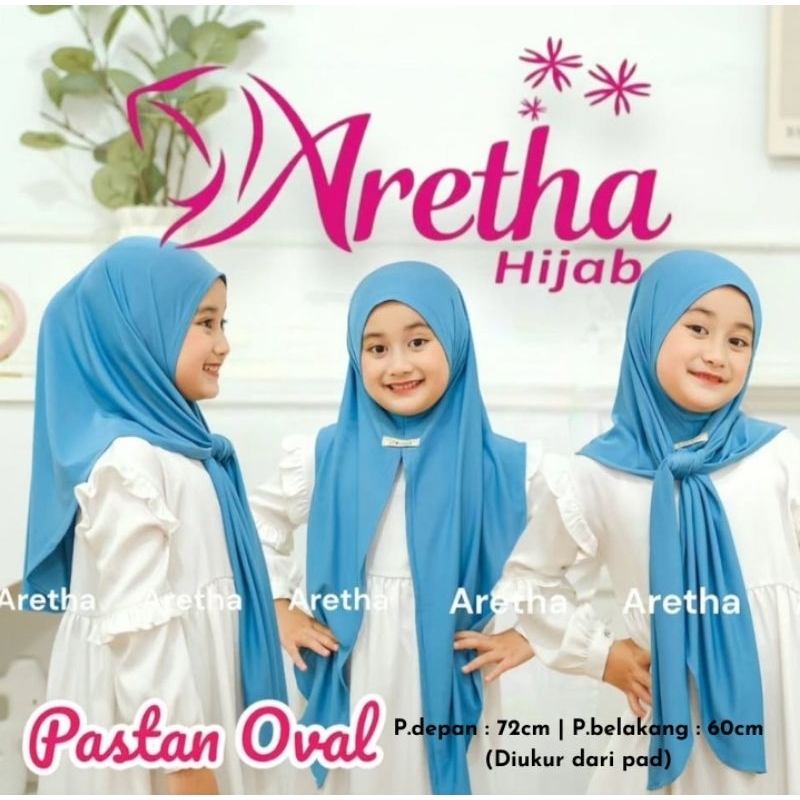 [ARETHA KIDS] Hijab Pashmina Instan Jersey Anak Pastan Oval Kids