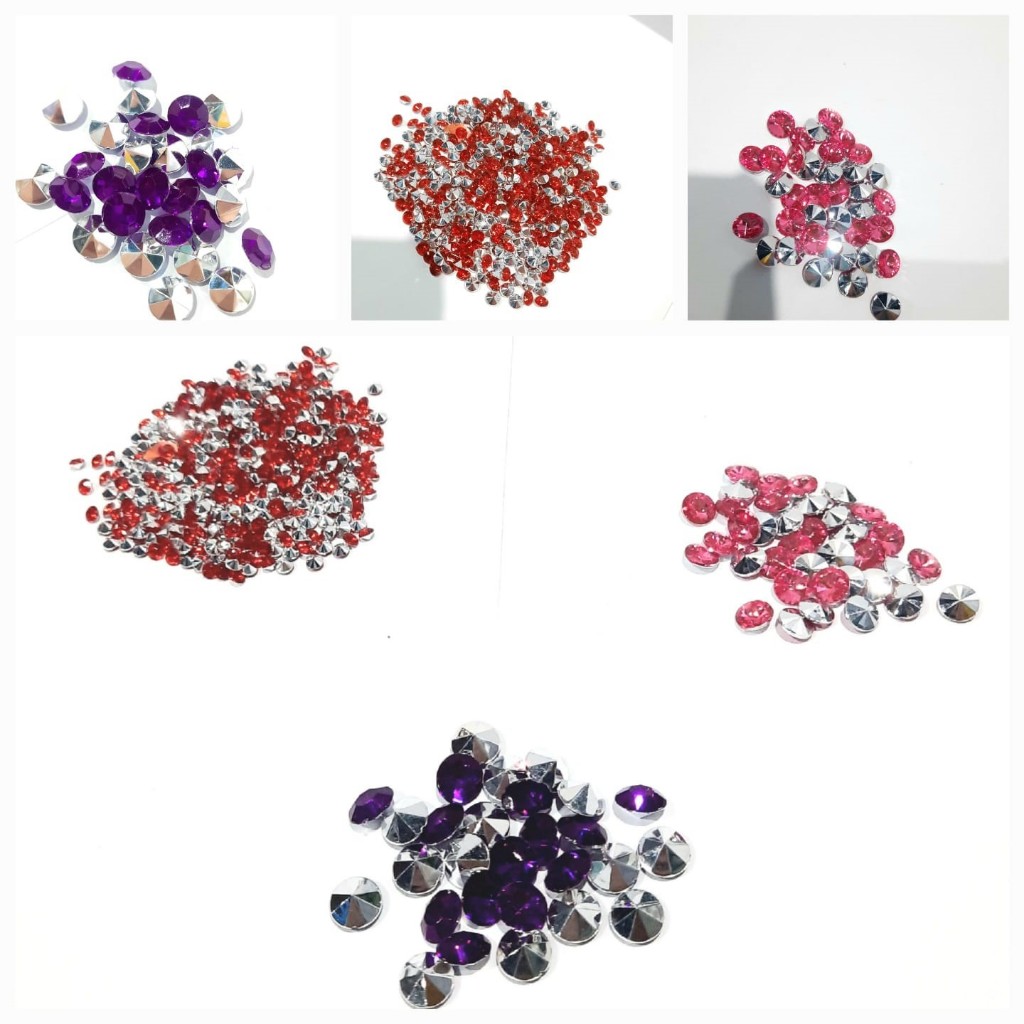 PERMATA TANPA CANGKANG / PERMATA BULAT KRISTAL / DIAMOND AKSESORIS TANPA CANGKANG