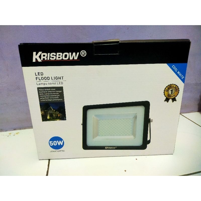 KRISBOW LAMPU SOROT LED 50 WATT IP65 / Lampu sorot led krisbow 50 watt / Lampu Sorot Tembak Outdoor 