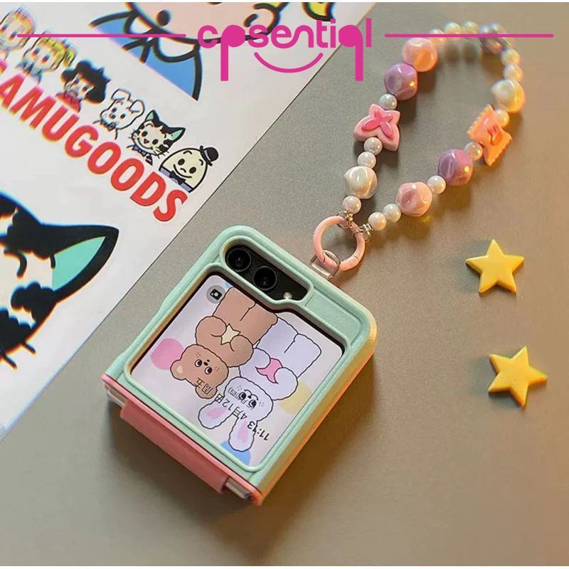 [NEW] Case Samsung Z Flip Aesthetic Model Maiden Armor Macaron Sweet Color Soft Case | Case Estetik 