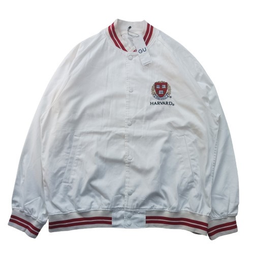 jaket GU x harvard university casual varsity jacket XL