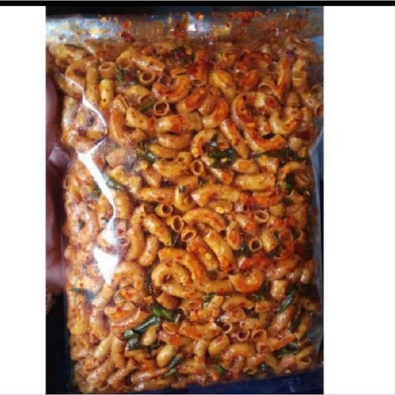 

Macaroni bantat pedas daun jeruk/seblak viral/cemilan kekinian