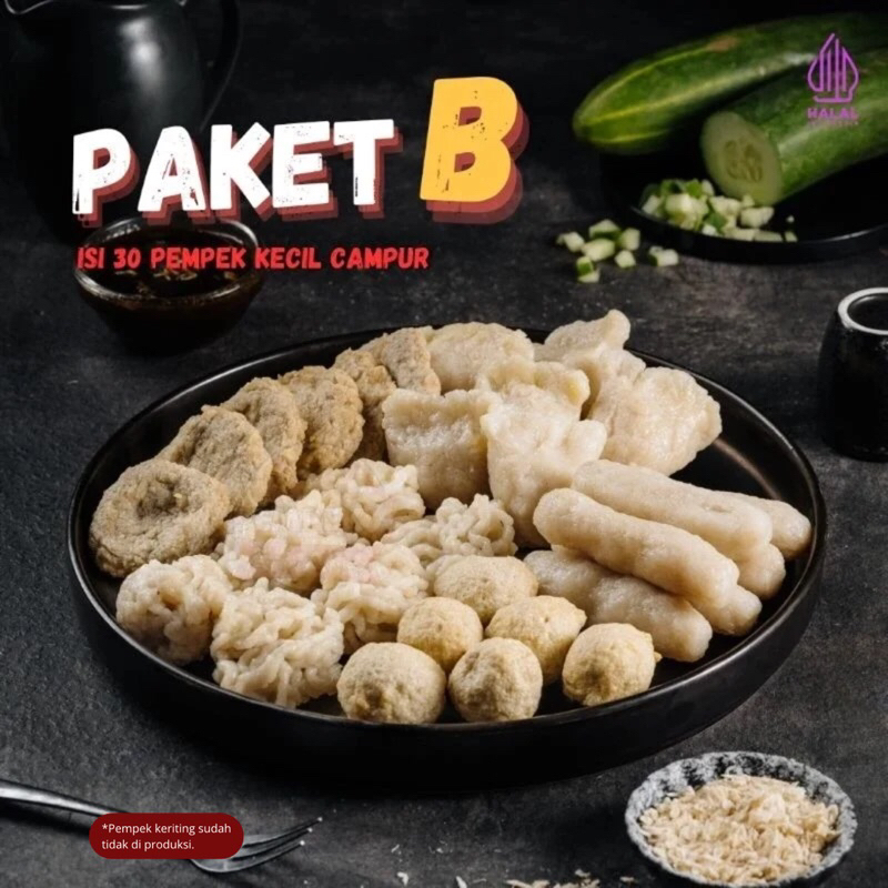 

Pempek AA - Paket B 30 Pcs Mix + Cuko 200ml Pempek Palembang Asli / Empek Empek Palembang