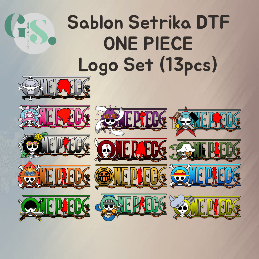 Sablon DTF Setrika Logo Anime One Piece