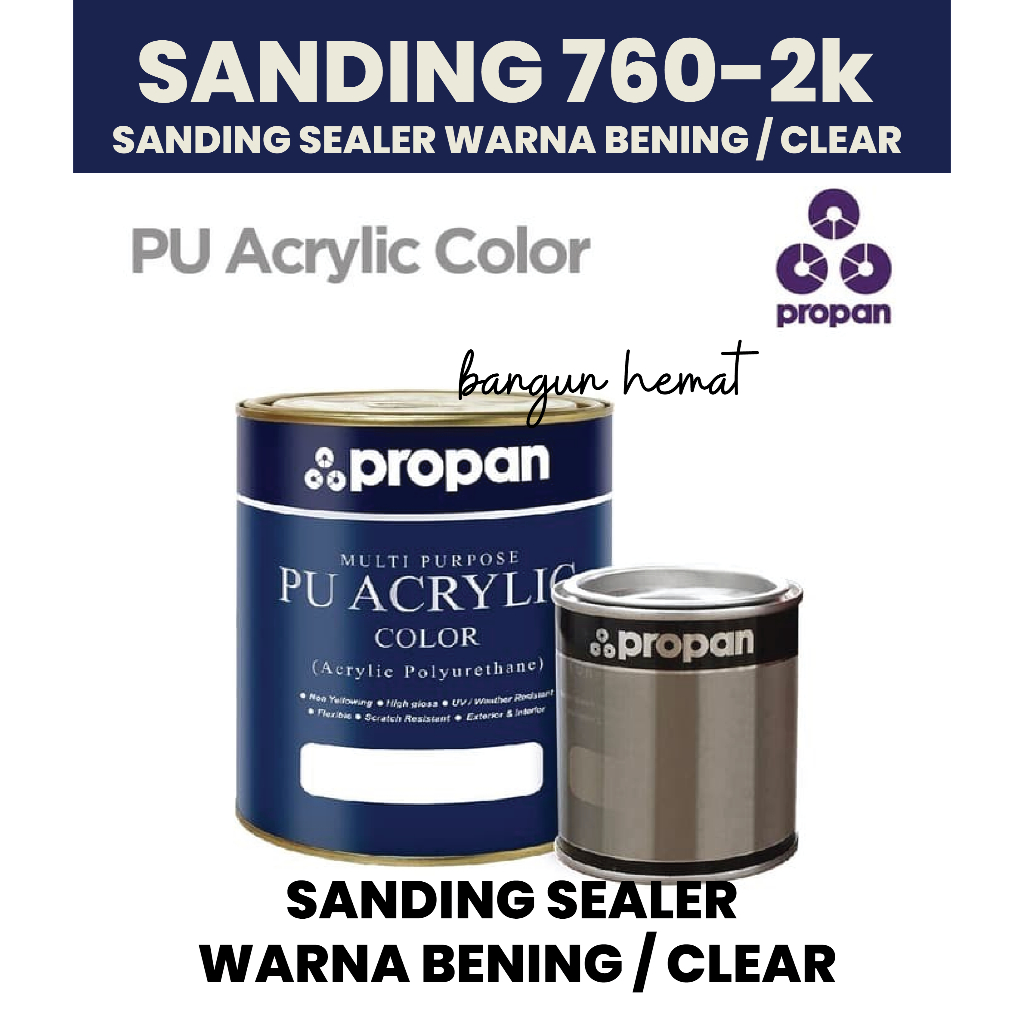 Propan PU PUSS 760 2K Sanding Sealer – Set 1 Liter (Base + Hardener)