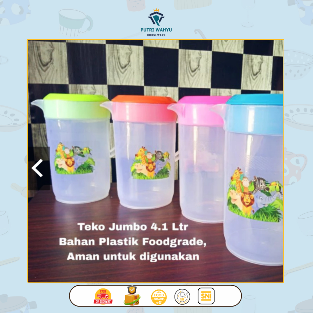 Teko 4.1L Nina Teko Plastik Jumbo 4.1 Liter Merk NINA / Teko Plastik JUMBO